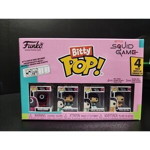 Funko Bitty Pop! Squid Game Collectible 4pk Set New Sealed